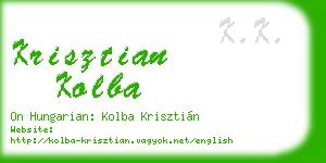 krisztian kolba business card