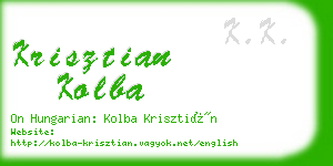 krisztian kolba business card